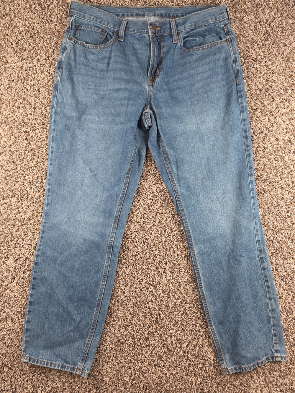 Old Navy mens Sz 36x32 Athletic Taper Blue Jeans Medium Wash Denim